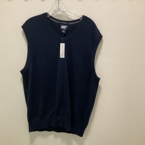 Lands End Supima Cotton Vest Navy Size Men’s Large